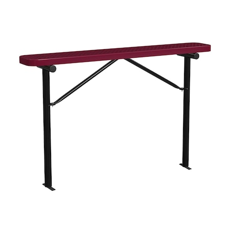 Bench w/oBack, Ingroud Mount, 6ft, Burgundy MPN:B6XPIG-BURGUNDY