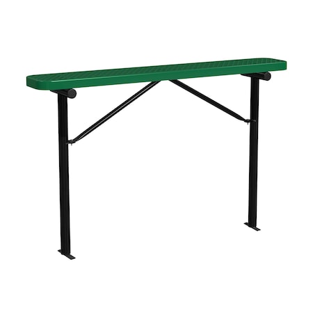 Bench w/o Back, Ingroud Mount, 6ft., Green MPN:B6XPIG-GREEN