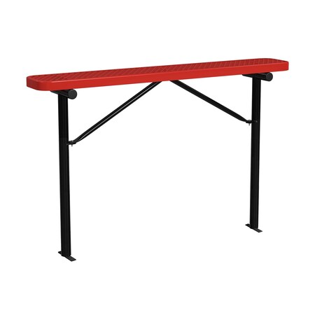Bench w/o Back, Ingroud Mount, 6ft., Red MPN:B6XPIG-RED