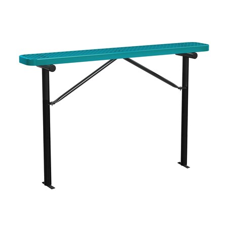 Bench w/o Back, Ingroud Mount, 6ft., Teal MPN:B6XPIG-TEAL