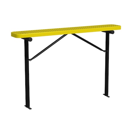 Bench w/o Back, Ingroud Mount, 6ft., Yellow MPN:B6XPIG-YELLOW