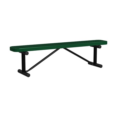 Portable, Bench w/o Back, 6ft., Black/Green MPN:B6XPP-BLACK GREEN