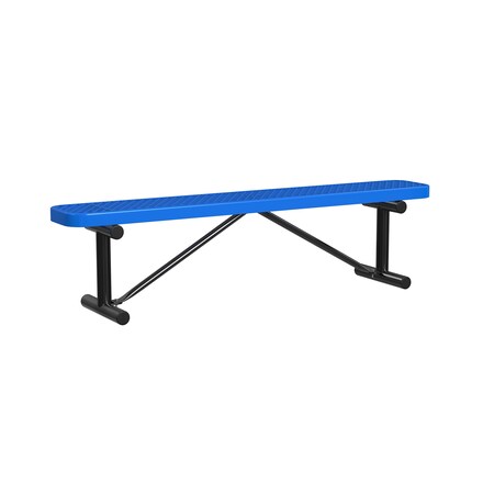 Leisure Craft 6 FT Outdoor Bench without Back, Portable, Blue MPN:B6XPP-BLUE