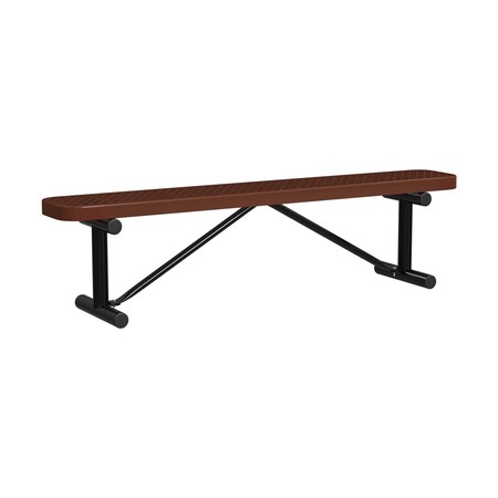 Portable, Bench w/o Back, 6ft., Brown MPN:B6XPP-BROWN