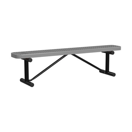 Portable, Bench w/o Back, 6ft., Gray MPN:B6XPP-GRAY