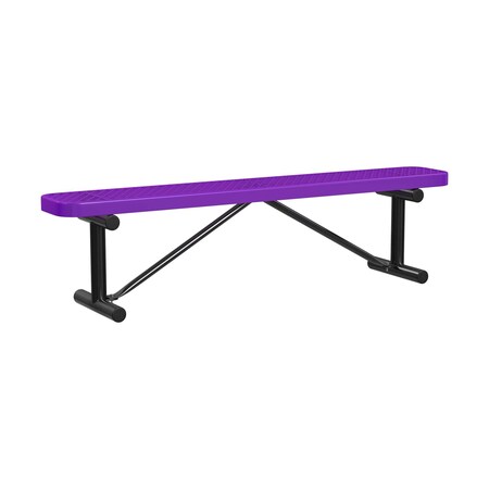 Portable, Bench w/o Back, 6ft., Purple MPN:B6XPP-PURPLE
