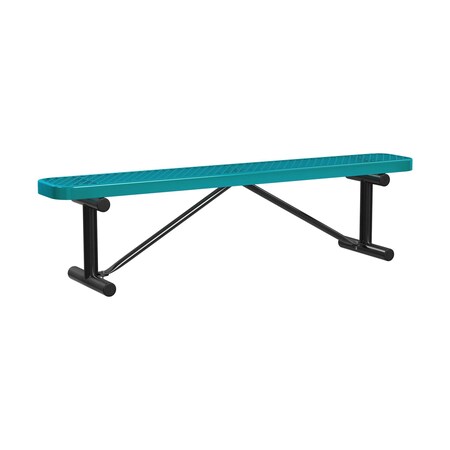 Portable, Bench w/o Back, 6ft., Teal MPN:B6XPP-TEAL