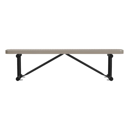 Bench w/o Back, Surface Mount, 6ft., Beige MPN:B6XPSM-BEIGE