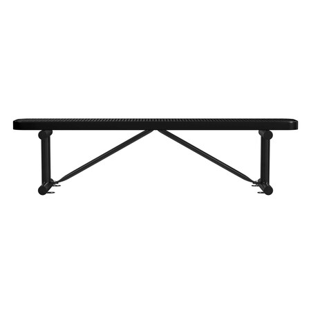 Bench w/o Back, Surface Mount, 6ft., Black MPN:B6XPSM-BLACK