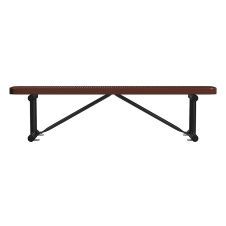 Bench w/o Back, Surface Mount, 6ft., Brown MPN:B6XPSM-BROWN