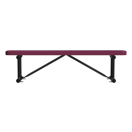 Bench w/o Back, Surface Mount, 6ft., Brgndy MPN:B6XPSM-BURGUNDY