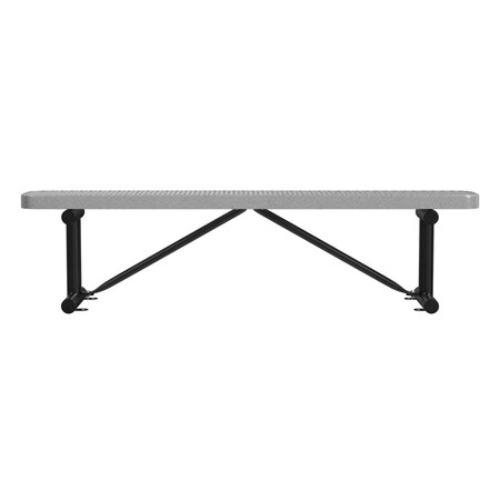 Bench w/o Back, Surface Mount, 6ft, Granite MPN:B6XPSM-GRANITE
