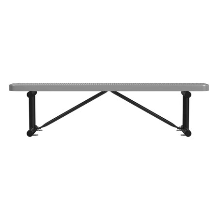 Bench w/o Back, Surface Mount, 6ft., Gray MPN:B6XPSM-GRAY