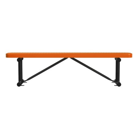 Bench w/o Back, Surface Mount, 6ft., Orange MPN:B6XPSM-ORANGE
