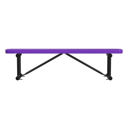 Bench w/o Back, Surface Mount, 6ft., Purple MPN:B6XPSM-PURPLE