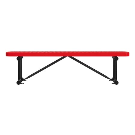 Bench w/o Back, Surface Mount, 6ft., Red MPN:B6XPSM-RED