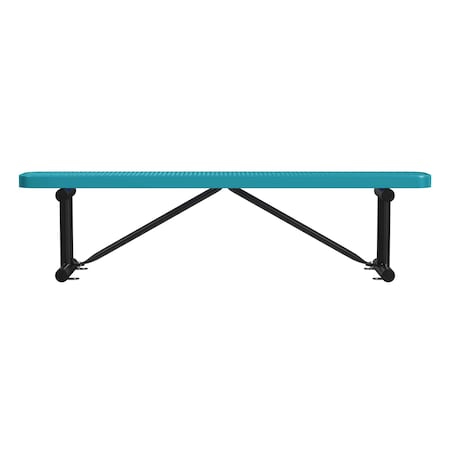 Bench w/o Back, Surface Mount, 6ft., Teal MPN:B6XPSM-TEAL