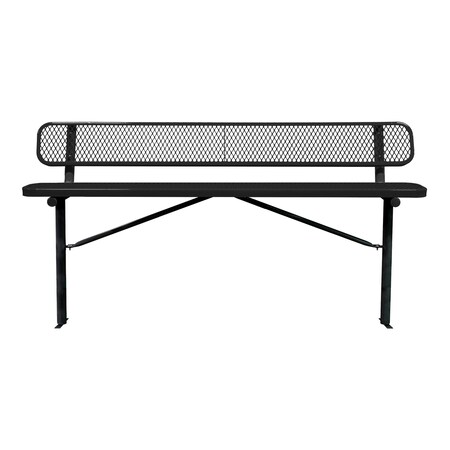 Bench/Back, Ingroud Mount, 8ft., Black MPN:B8WBIG-BLACK