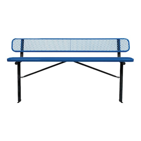 Bench/Back, Ingroud Mount, 8ft., Blue MPN:B8WBIG-BLUE