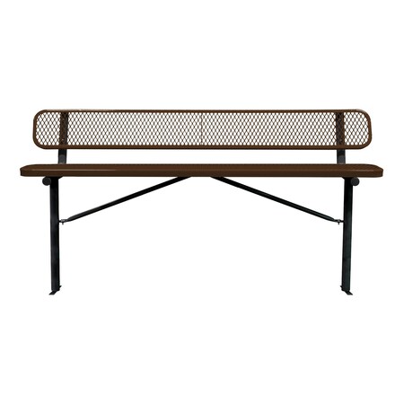 Bench/Back, Ingroud Mount, 8ft., Brown MPN:B8WBIG-BROWN