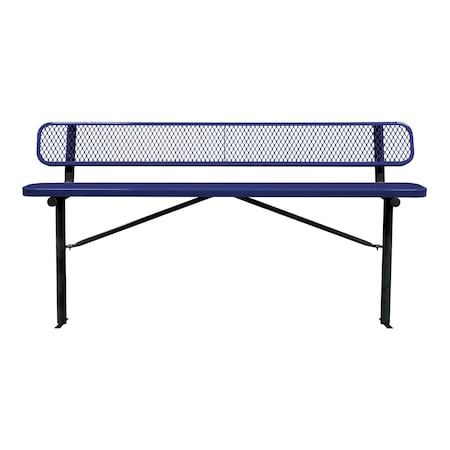 Bench/Back, Ingroud Mount, 8ft., Navy MPN:B8WBIG-NAVY