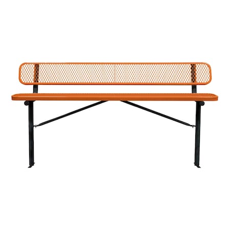Bench/Back, Ingroud Mount, 8ft., Orange MPN:B8WBIG-ORANGE