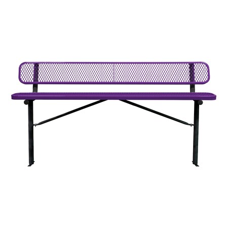 Bench/Back, Ingroud Mount, 8ft., Pruple MPN:B8WBIG-PURPLE