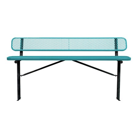 Bench/Back, Ingroud Mount, 8ft., Teal MPN:B8WBIG-TEAL