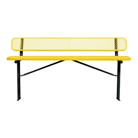 Bench/Back, Ingroud Mount, 8ft., Yellow MPN:B8WBIG-YELLOW