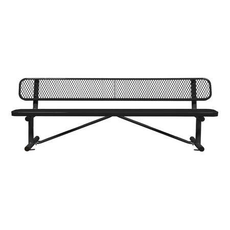 Bench/Back, Surface Mount, 8ft., Black MPN:B8WBSM-BLACK