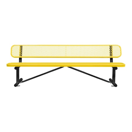 Bench/Back, Surface Mount, 8ft., Yellow MPN:B8WBSM-YELLOW