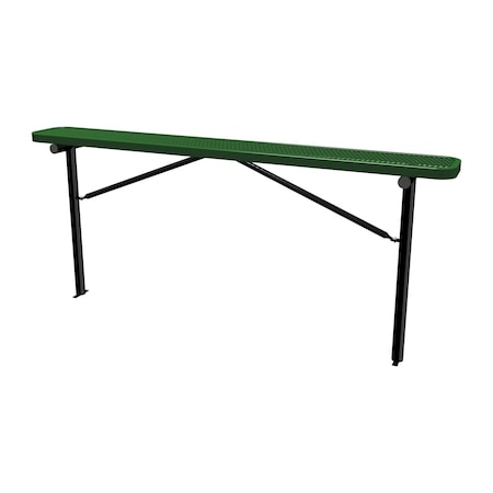 Bench w/o Back, Ingroud Mount, 8ft, Blk/Grn MPN:B8XPIG-BLACK GREEN