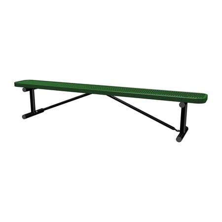 Portable, Bench w/o Back, 8ft., Black/Green MPN:B8XPP-BLACK GREEN