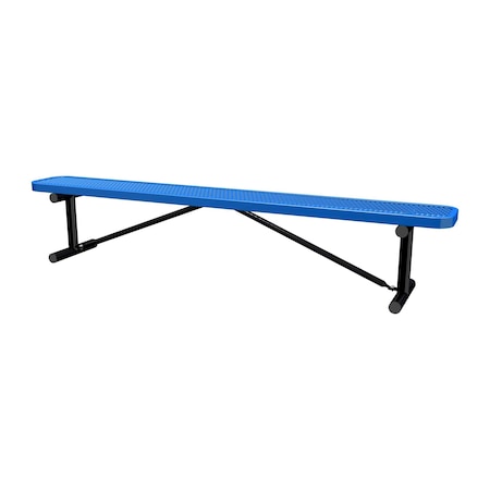 Portable, Bench w/o Back, 8ft., Blue MPN:B8XPP-BLUE