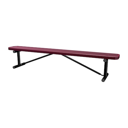 Portable, Bench w/o Back, 8ft., Burgundy MPN:B8XPP-BURGUNDY
