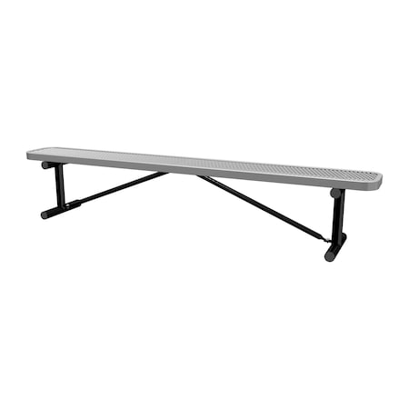 Portable, Bench w/o Back, 8ft., Gray MPN:B8XPP-GRAY