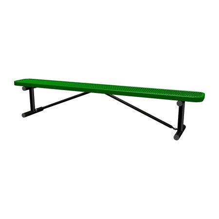Portable, Bench w/o Back, 8ft., Green MPN:B8XPP-GREEN