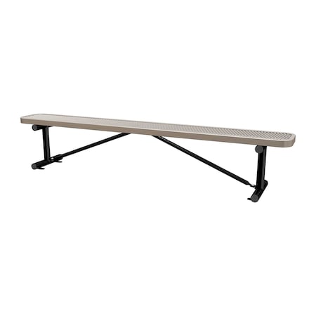 Bench w/o Back, Surfce Mount, 8ft., Beige MPN:B8XPSM-BEIGE