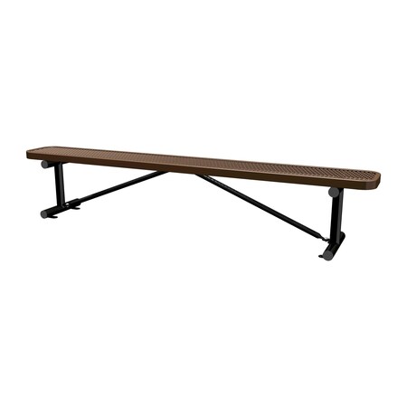 Bench w/o Back, Surfce Mount, 8ft., Brown MPN:B8XPSM-BROWN