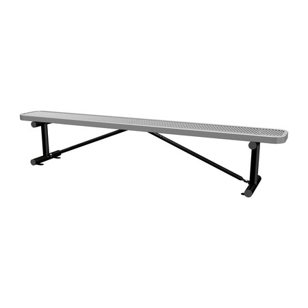 Bench w/o Back, Surface Mount, 8ft., Gray MPN:B8XPSM-GRAY