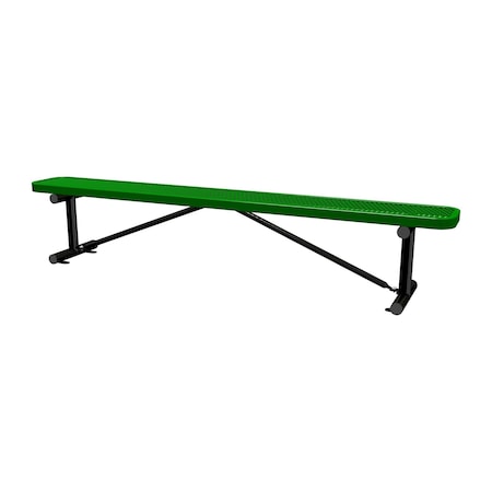 Bench w/o Back, Surfce Mount, 8ft., Green MPN:B8XPSM-GREEN