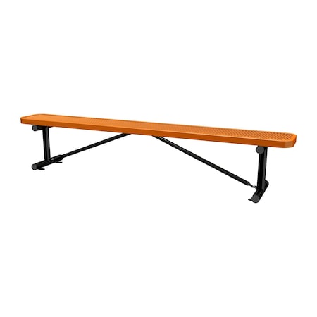 Bench w/o Back, Surfce Mount, 8ft., Orange MPN:B8XPSM-ORANGE