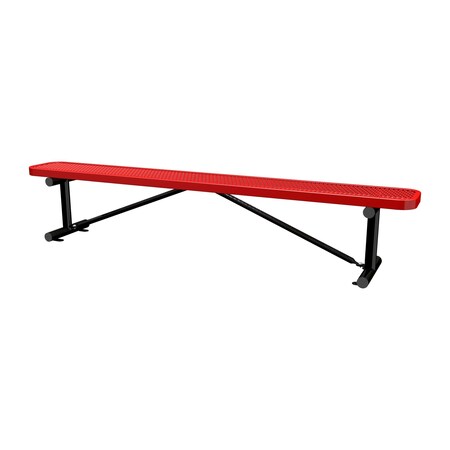Bench w/o Back, Surfce Mount, 8ft., Red MPN:B8XPSM-RED