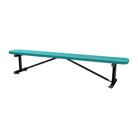 Bench w/o Back, Surface Mount, 8ft., Teal MPN:B8XPSM-TEAL