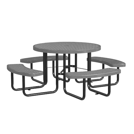 Round Picnic Table, Granite, In Ground Mount, 46 in MPN:T46ROIG-GRANITE