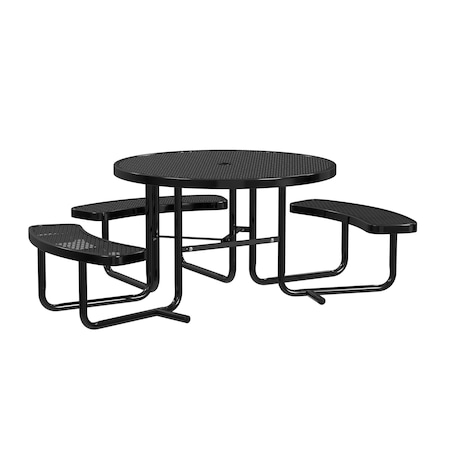 Round Expanded Table, 46 in, Black MPN:T46ROP-ADA-BLACK