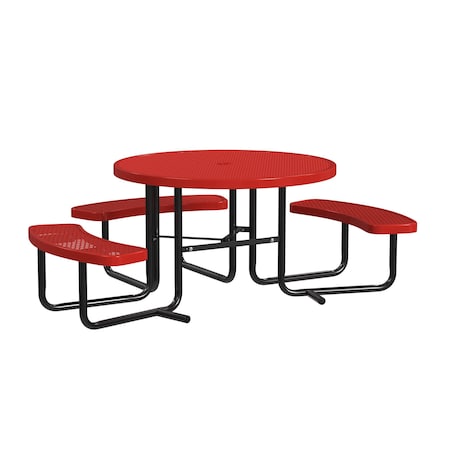 Round Expanded Table, 46 in, Red MPN:T46ROP-ADA-RED