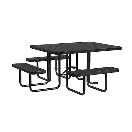 Square Expanded Table, 46 in, Black MPN:T46SQP-ADA-BLACK