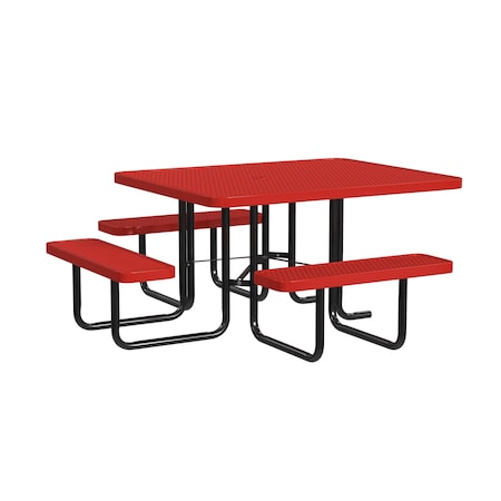 Square Expanded Table, 46 in, Red MPN:T46SQP-ADA-RED