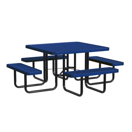 Square Portable Picnic Table, Navy, 46 in L MPN:T46SQP-NAVY